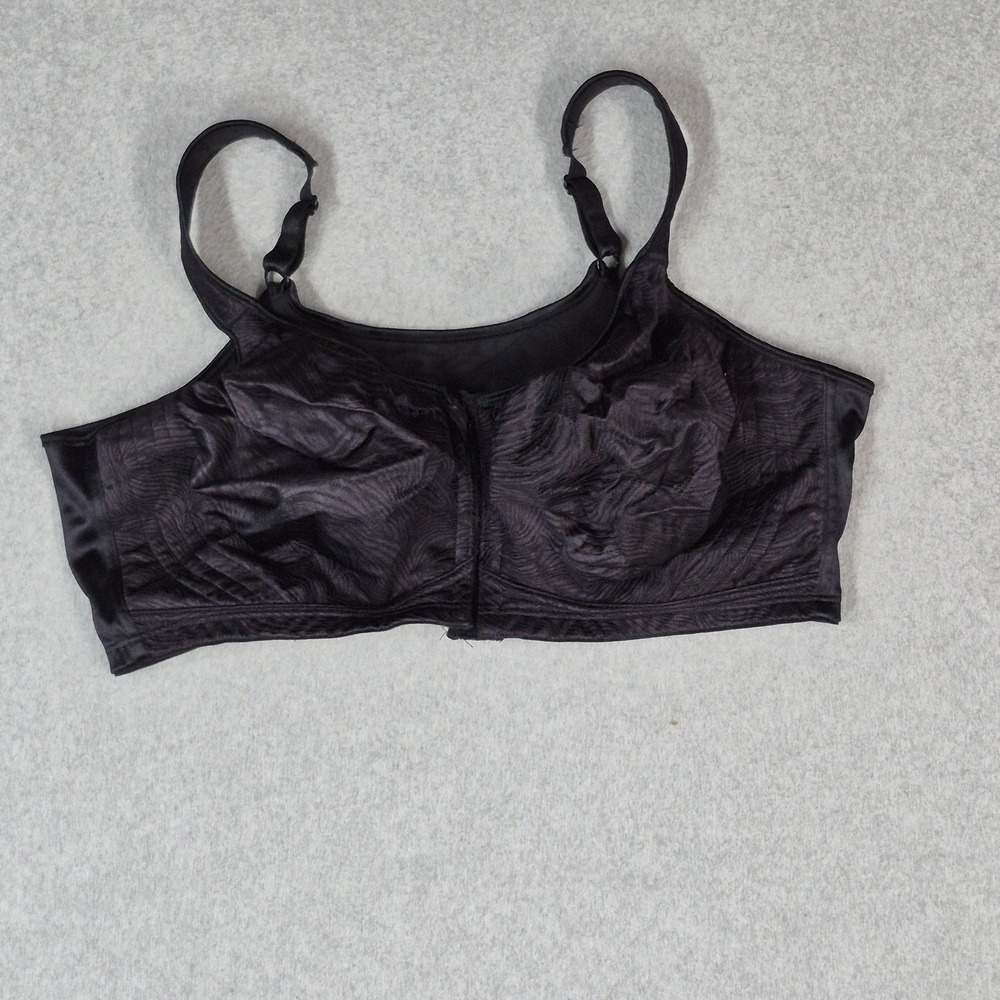 Playtex Women Bra 44D Black T Shirt Wireless Strap Adjustable Unlined